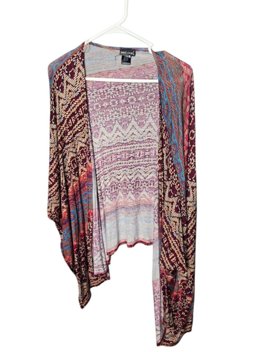 Y2K 2000s Wet Seal Colorful Boho Kimono Cardigan
